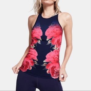 NWOT Goop G Sport Navy Floral Racerback Tank-Never worn, perfect condition